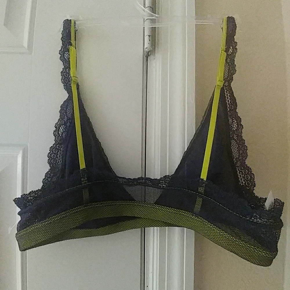 ❄SALE❄Free People blue mesh triangle bralette - Picture 7 of 8